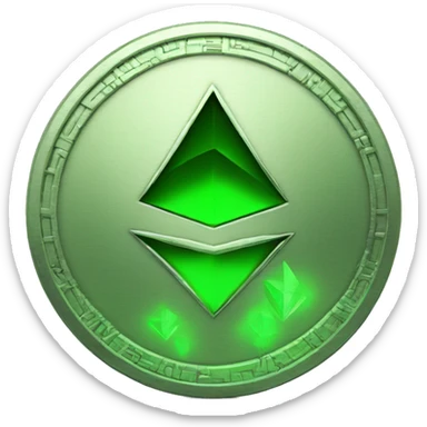 Ethereum green crypto coin sticker