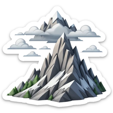 A rocky mountain peak rising sharply into the sky.


















































 sticker