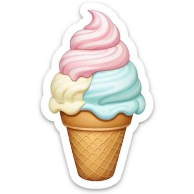 ice cream coloured sticker