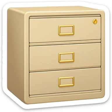 beige and gold filing cabinet sticker