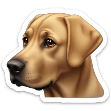 tan-and-black-labrador-with-face-wrinkles sticker