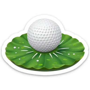 Golf ball on a Lily pad sticker