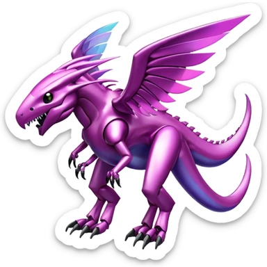  Cool Edgy Shiny Ethereal Legendary Digimon-Genesect-Palkia-hybrid full body sticker