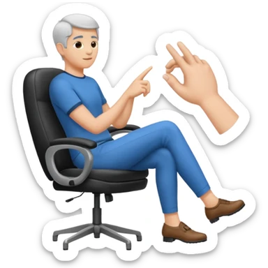 Fais-moi demain coller les unes à côté des autres. La première main gauche le pouce, l’index, majeur sont levé alors que l’annulaire et auriculaire sont repliés. Reproduit la même chose pour la main droite. sticker