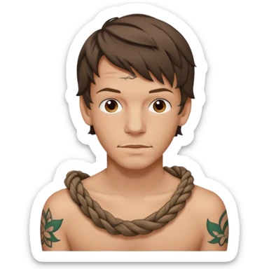 Louis tomlinson knotted rope tattoo sticker