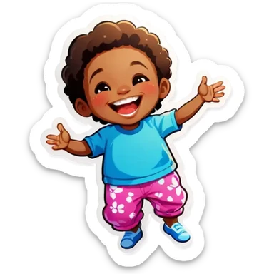 happy kid sticker