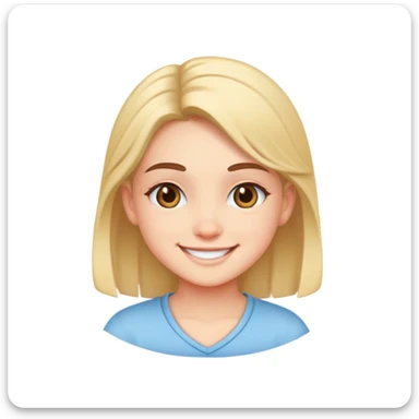 Generate an emoji of a cute girl with a soul patch  sticker