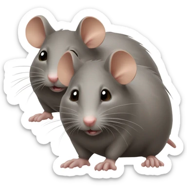 Three fat rats  sticker