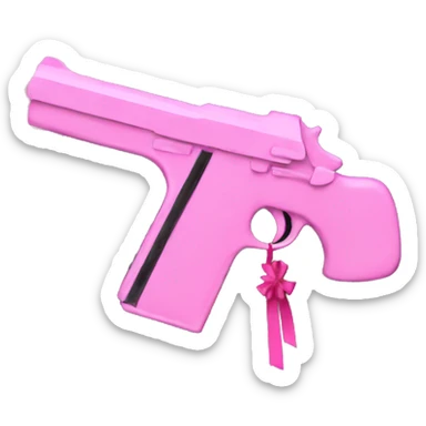 pink pistol with a pink ribbon sticker