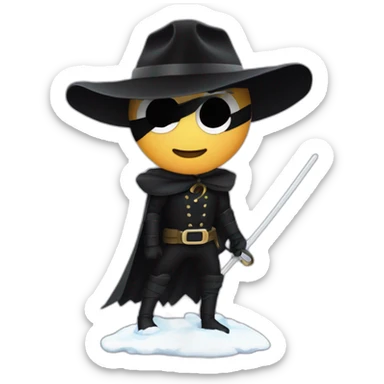 Zorro en la nieve sticker