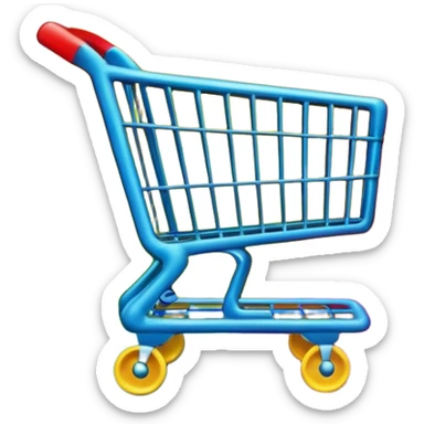 Create a round sticker with a dark black background inside the circle, dynamic edges that smoothly transition step-by-step from green to yellow to red to purple, a small shopping cart icon in the center, the title text ‘New stock soon’, where the word ‘soon’ is blinking in bright blue color.” sticker