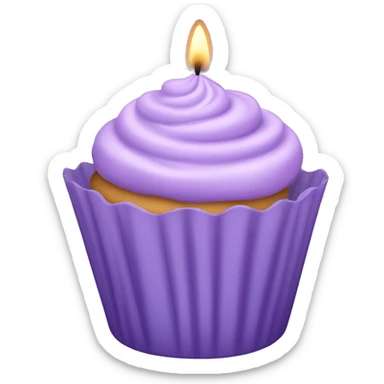 Lavender Cupcake Candle  sticker