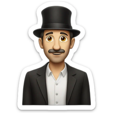 Jewish man with a big nose  sticker