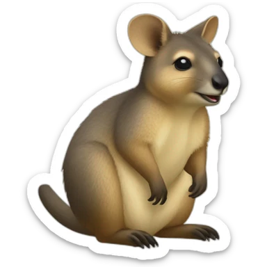 melancholic quokka wallaby sticker