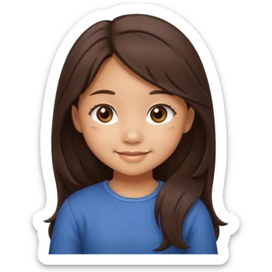 Create 4 cute emoji-style illustrations of a Filipina girl, chibi cartoon style, round face, warm brown skin, long dark hair.
Emoji 1: smiling sweetly with soft eyes.
Emoji 2: blushing shyly, hands near face, kilig expression.
Emoji 3: playful wink with a small heart.
Emoji 4: blowing a kiss. sticker