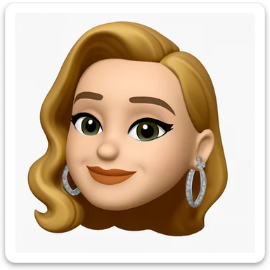 Convert this photo into a 3D emoji in Apple style, closely resembling the original person. The style should mimic Apple's emoji look with a 3D effect, capturing the likeness and details of the person in the photo. sticker