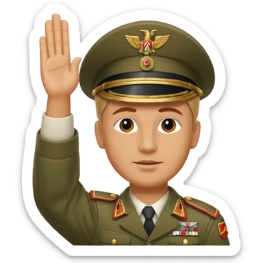 an ancient roman republic soldier doing a WW2 german salute sticker
