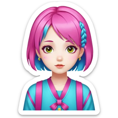 Harajuku girl sticker