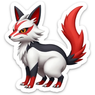 Nargacuga-Zangoose-Litten-Torracat-fusion-Fakemon-Pokémon-creature  sticker