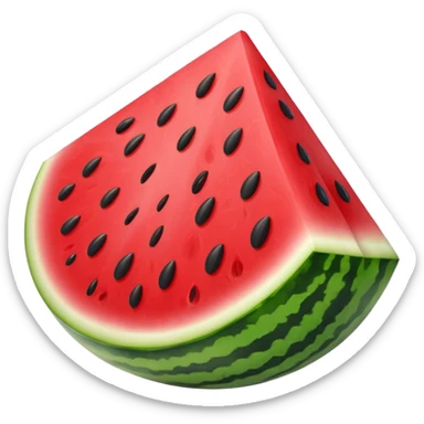 A singular watermelon slice  sticker
