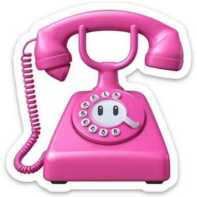 pink phone call \caller id bubble sticker