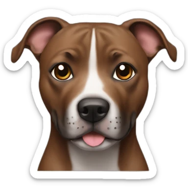 Staffy dog brown sticker