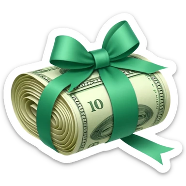 roll of banknotes sticker