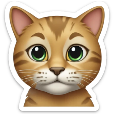 cool cat with makeuo sticker