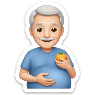 Pregnant grandpa sticker