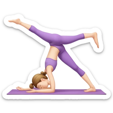 Yoga girl in the child’s pose sticker