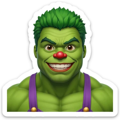 hulk palhaço sticker