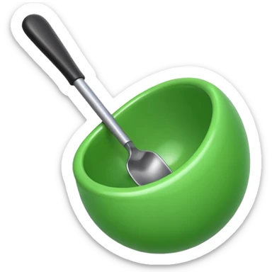 a scoop emoji with a different color sticker