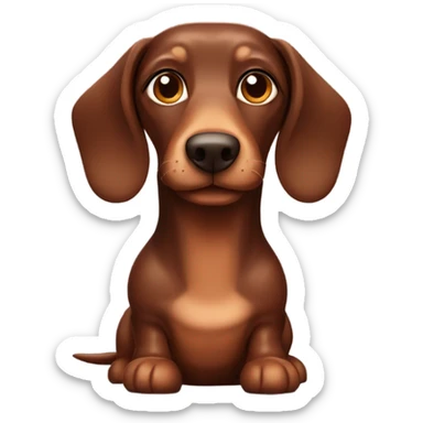 Sausage dog chocolate and tan sticker