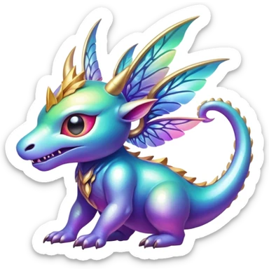 Epic divine legendary complex detailed iridescent gradients aesthetic-scenery-Fakémon-creature sticker