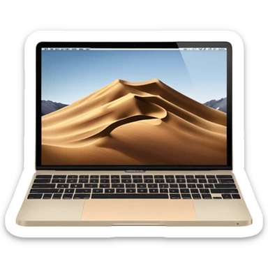 
light beige open macbook sideways sticker