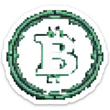 Pixel coin sticker
