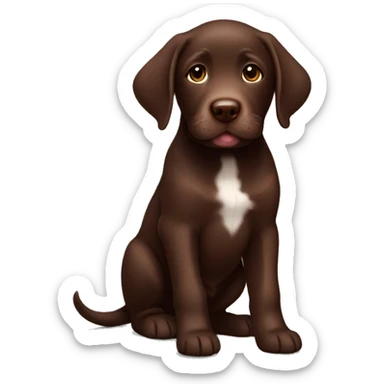 Chocolate lab puppy sticker
