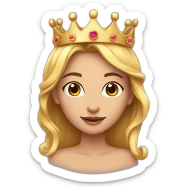 Cute girl with crown  sticker