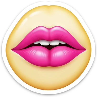pink lipstick kiss mark  sticker