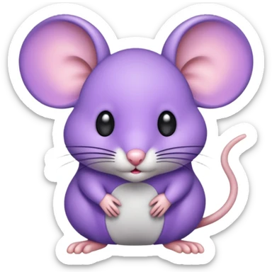 Ratón morado sticker