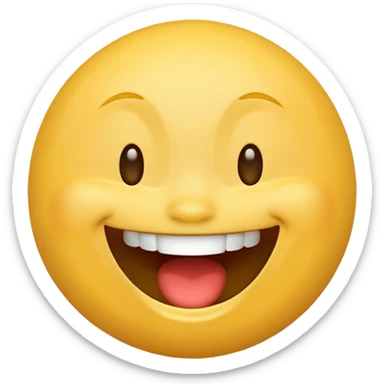 Create a  Laugh reaction emoji for a new social media app sticker
