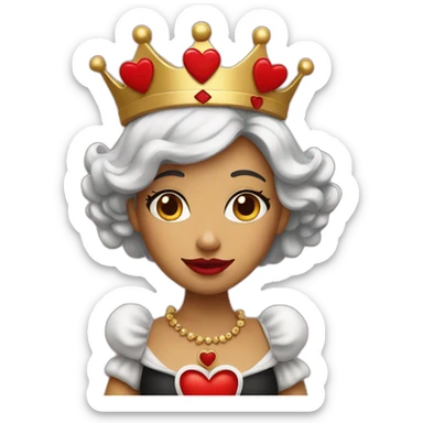 Queen of hearts sticker