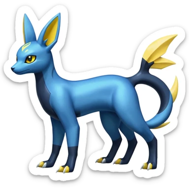 Manectric-Electrike-Lugia-Umbreon-Draco-Fakémon-hybrid-creature (full body), 4 legs sticker