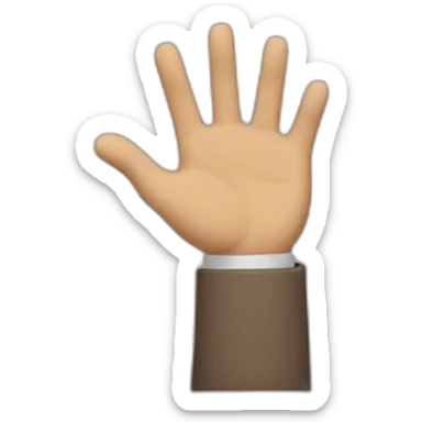 The two hands side by side with just the middle and index fingers raised sticker