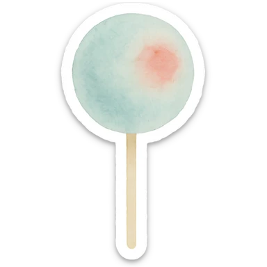 lollipop, watercolor art style, soft brush strokes, delicate colors sticker