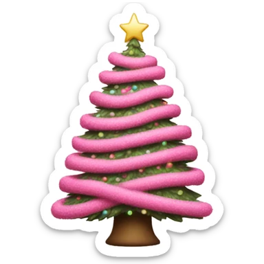 Pink Christmas tree  sticker
