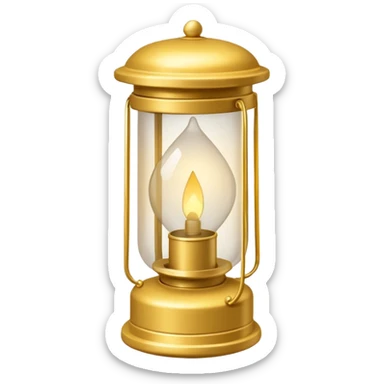 Lanterna flutuante pequena, de papel translúcido, formato retangular/cilíndrico alongado, aberta em cima e embaixo, com luz dourada suave interna, sem alça, sem metal, sem decoração. sticker