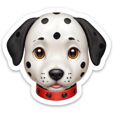 dalmatian with red collar sticker