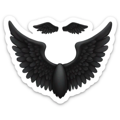 black angel wings sticker