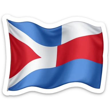 Emoji du drapeau de la Yougoslavie avec un drapeau en ligne comme celui de l’Allemagne avec en haut du bleu au milieu du blanc avec un étoile et en bas du rouge  sticker